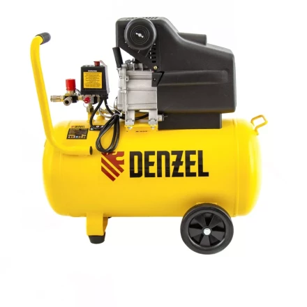 Компрессор воздушный, прямой привод DC1500/50, 1.5 кВт, 50 литров, 220 л/мин Denzel 58161 купить в Урае