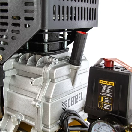 Компрессор воздушный, прямой привод DC1500/50, 1.5 кВт, 50 литров, 220 л/мин Denzel 58161 купить в Урае