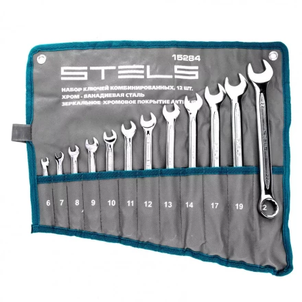 Набор ключей комбинированных 12 шт 6-22 мм, антислип Stels 15284 купить в Урае