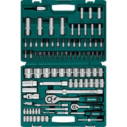 Набор KRAFTOOL &quot;EXPERT QUALITAT&quot;: Торцовые головки, 1/2&quot;, 1/4&quot;, 94 предмета 27883-H95_z03 купить в Урае