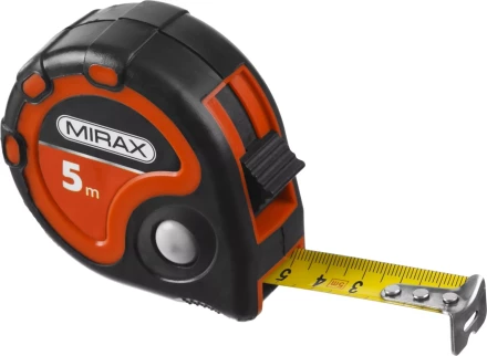 Рулетка MIRAX, 3 стопора, двухкомпонентный пластиковый корпус, 5мх25мм 34013-05-25 купить в Урае
