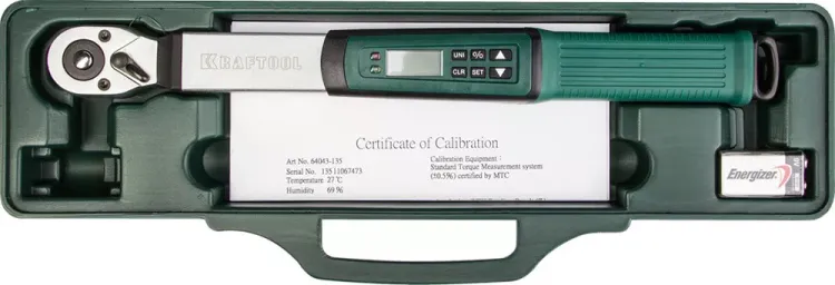 Электронный динамометрический ключ "DIGITAL" 3/8", 10 - 135 Нм, KRAFTOOL 64043-135 64043-135 купить в Урае