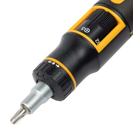 Отвертка реверсивная с револьверным механизмом Denzel 7711601, 11 шт, сталь S2 купить в Урае