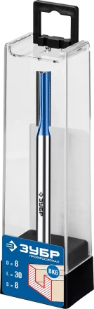 ЗУБР 8 x 30 мм, хвостовик 8 мм, фреза пазовая прямая с нижними подрезателями, Профессионал (28755-8-30) купить в Урае