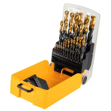 Набор сверл по металлу, 1-13 мм, HSS-Tin, Golden Tip, 25 шт Denzel 72323 купить в Урае