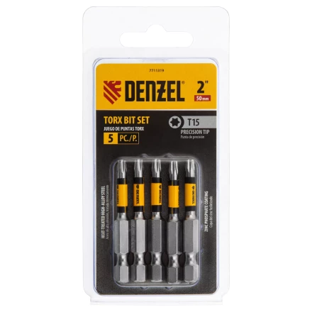 Бита T15x50, 5 шт. Denzel 7711319 купить в Урае