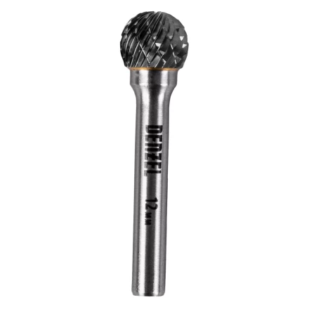 Борфреза по металлу твердосплавная Denzel, шарообразная, тип-D, 12 мм купить в Урае