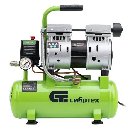 Компрессор безмаслянный малошумный Сибртех МБ 750/10,750 Вт, 10 л, 150 л/мин 58001 купить в Урае