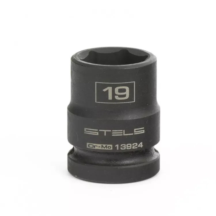 Головка ударная шестигранная 19 мм 1/2" CrMo Stels 13924 купить в Урае