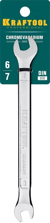 Ключи гаечные рожковые KRAFTOOL, Cr-V, DIN 3110 27033-06-07 купить в Урае