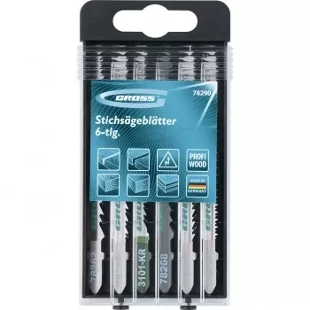 Набор полотен для электролобзика по дереву 6шт Profi пластиковый кейс GROSS 78290 купить в Урае