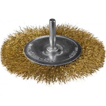 DEXX. Щетка дисковая для дрели, витая стальная латунированная проволока 0,3мм, 100мм 35110-100 купить в Урае