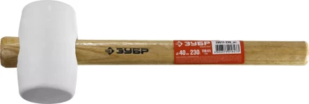 Киянка ЗУБР &quot;МАСТЕР&quot; резиновая белая, с деревянной ручкой, 230г 20511-230_z01 купить в Урае