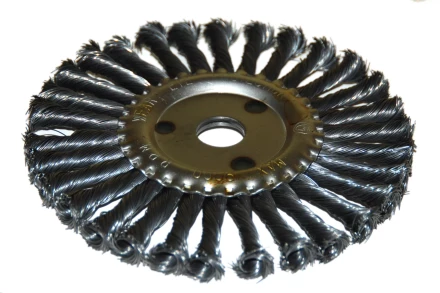 Щетка для УШМ Ф222/115 мм дисковая сталь витая 51583 купить в Урае