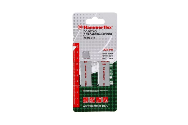 Полотно для сабельной пилы HAMMER 100мм, TPI 14, BIM, 2шт/уп (Flex 225-011) купить в Урае