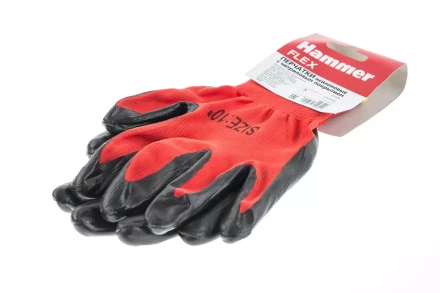 Нейлоновые перчатки с нитриловым покрытием HAMMER 230-030 купить в Урае