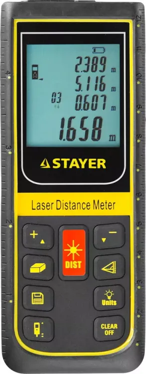 Дальномер PRO-Control лазерный, дальность 100м, точность 2мм, STAYER Professional 34959 34959 купить в Урае