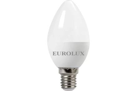 Лампа светодиодная EUROLUX LL-E-C37-7W-230-2,7K-E14 76/2/7 купить в Урае