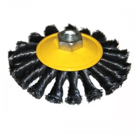 Щетка для УШМ дисковая выгнутая М14/115 мм, ст.витая 1/60 51572 купить в Урае