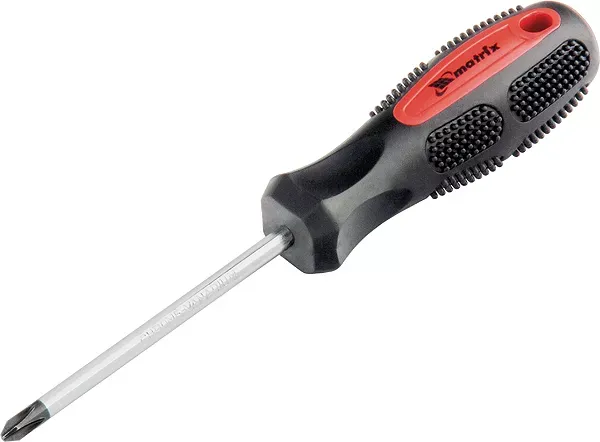 Отвертка Anti-Slip Ph2 х 38 мм CrV двухкомп. рукоятка MATRIX 12234 купить в Урае