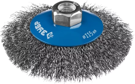 ЗУБР &quot;ПРОФЕССИОНАЛ&quot;. Щетка коническая для УШМ, витая стальная проволока 0,3мм, 115ммхМ14 35265-115_z02 купить в Урае