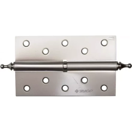 Петля дверная разъемная ЗУБР &quot;ЭКСПЕРТ&quot;, 1 подшипник, цвет мат. никель (PN), правая, с крепежом, 125х75х2,5мм,2шт 37605-125-4R купить в Урае