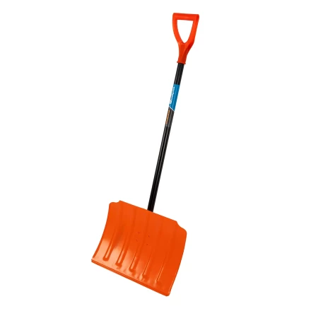 Лопата для уборки снега стальная Сибртех, 470х335х1335 мм, стальной черенок, Россия, 61656 купить в Урае