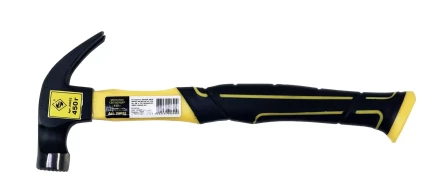 Молоток гвоздодер 450 грамм с фиберглассовой рукояткой и магнитом Энкор 23022 купить в Урае