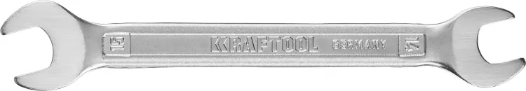 Ключи гаечные рожковые KRAFTOOL, Cr-V, DIN 3110 27033-14-15 купить в Урае