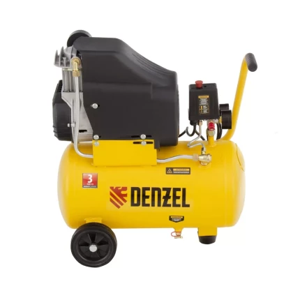 Компрессор воздушный DLC1300/24 безмасляный 1.3 кВт, 24 литра, 206 л/мин Denzel 58171 купить в Урае