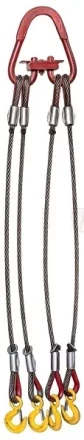 Строп канатный четырехветвевой 4СК 12.5 т L=2.5 м Звено РТ-3 с кч Гост 5.0 т опрессовка купить в Урае