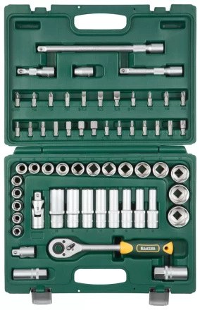 Набор KRAFTOOL &quot;EXPERT QUALITAT&quot;: Торцовые головки &quot;SUPER LOCK&quot; с присоединит квадратом, 1/2&quot;, 60 предметов 27886-H60_z02 купить в Урае