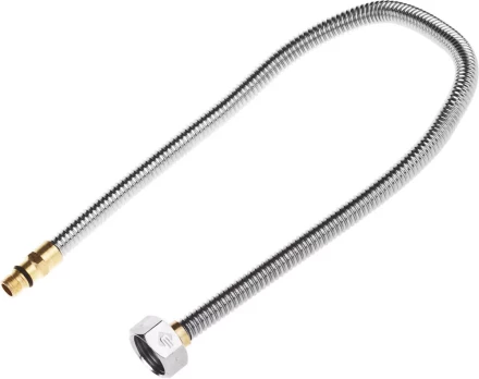 Подводка ЗУБР &quot;ЭКСПЕРТ&quot; сильфонная из нержавеющей стали, для смесителя, укороченная, г/ш (гайка-штуцер), 1/2&quot;, 0,5м 51012-050 купить в Урае