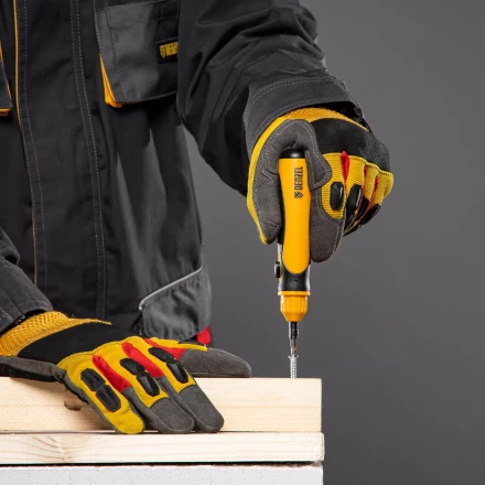 Отвертка реверсивная Denzel 7711609, механизм SmartPush mini 11 шт, CrMo купить в Урае