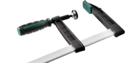 Струбцина, KRAFTOOL 32011-120-1000, тип &quot;F&quot;, DIN 5117, двухкомпонентная ручка, 120х1000мм 32011-120-1000 купить в Урае