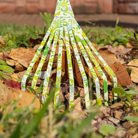 Грабли веерные 9 - зубые Palisad, 130 х 415 мм, стальные, пластиковая рукоятка, Flower Green, 620425 купить в Урае