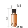 Наконечник к гор. п/а M8, d.1,2 мм L30 (тело 10) Cu-Cr-Zr Aurora купить в Урае