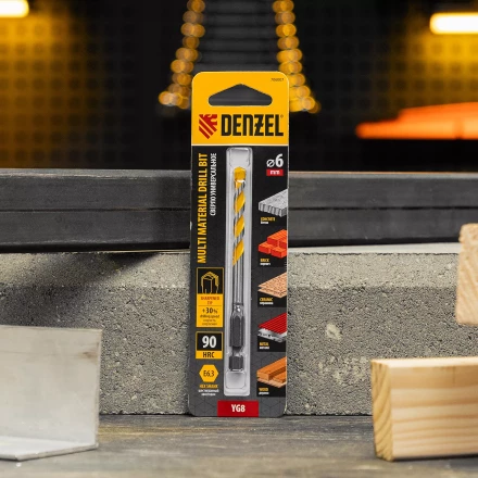 Сверло универсальное, Multi cut, 6 мм Denzel 706007 купить в Урае