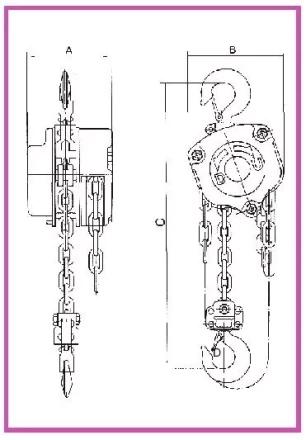 Таль ручная цепная HSZ-J LB г-п 20 тонн H=3 метра купить в Урае