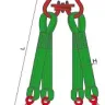 Строп текстильный четырехветвевой 4СТ 12.5 т L=5 м  РА 150 мм Звено РТ-3 купить в Урае