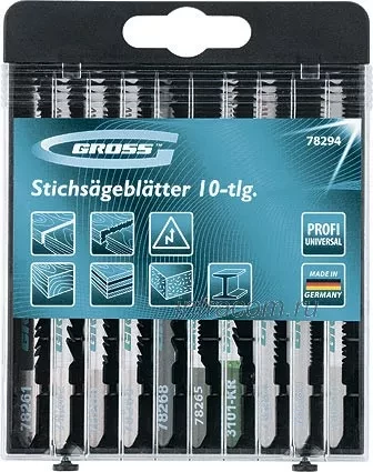 Набор полотен для электролобзика универсальный 10шт Profi пластиковый кейс GROSS 78294 купить в Урае
