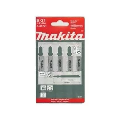 Пилки ( 5 шт.) В-21 HCS, 100х2,1 мм, рез-10 мм, точн.пропил. Makita A-85721 купить в Урае