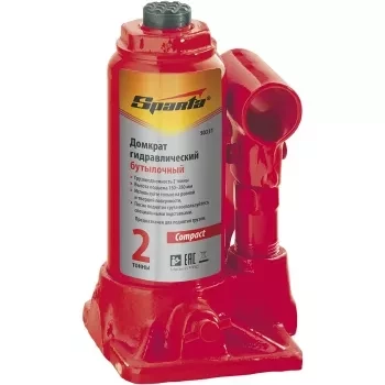 Домкрат гидравлический бутылочный SPARTA Compact 2 т h подъема 150–280 мм 50331 купить в Урае