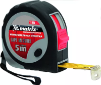 Рулетка Continuous fixation 7,5 м х 25 мм обрезиненный корпус плавная фиксация MATRIX 31090