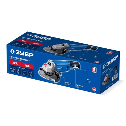 ЗУБР 1900 Вт, d125 мм, УШМ, регулировка оборотов, Профессионал (УШМ-П125-1900 ЭПСТ) купить в Урае