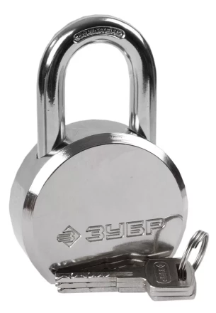Замок ЗУБР &quot;ЭКСПЕРТ&quot; навесной, стальной корпус, закаленная дужка, 65мм 37271-65 купить в Урае