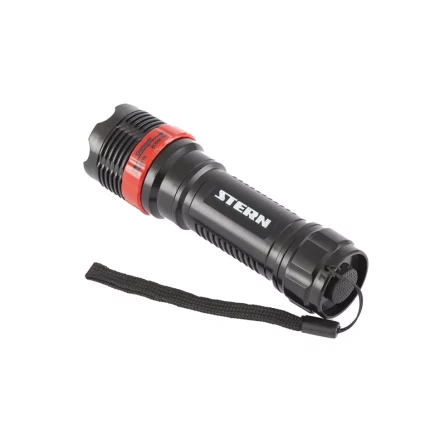 Фонарь бытовой пластик 1W LED ремешок зум 3 режима 100% - 50% - стробоскоп 3хААА Stern 90570 купить в Урае