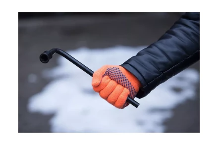 Утепленные перчатки с точечным ПВХ покрытием HAMMER 230-027 купить в Урае