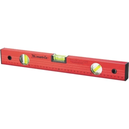 Уровень алюминиевый 1800 мм 3 глазка красный линейка MTX 332389 купить в Урае