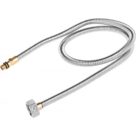 Подводка ЗУБР &quot;ЭКСПЕРТ&quot; сильфонная из нержавеющей стали, для смесителя, укороченная, г/ш (гайка-штуцер), 1/2&quot;, 0,8м 51012-080 купить в Урае